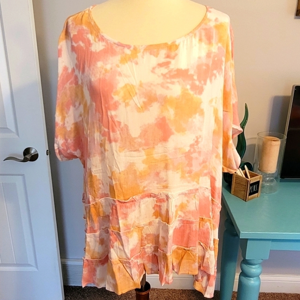 # Chic Soul 2XL Tiered Babydoll Top